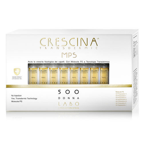 LABO CRESCINA TRANSDERMIC MPS RI-CRESCITA 500 Anticaduta Capelli Donna 20 Fiale