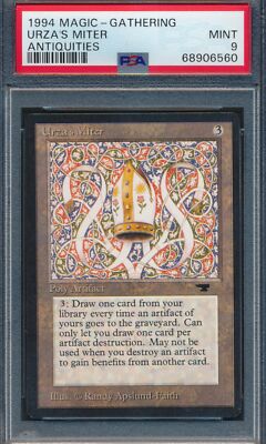 Antiquities Urza's Miter PSA 9 Graded Magic MTG (6560)
