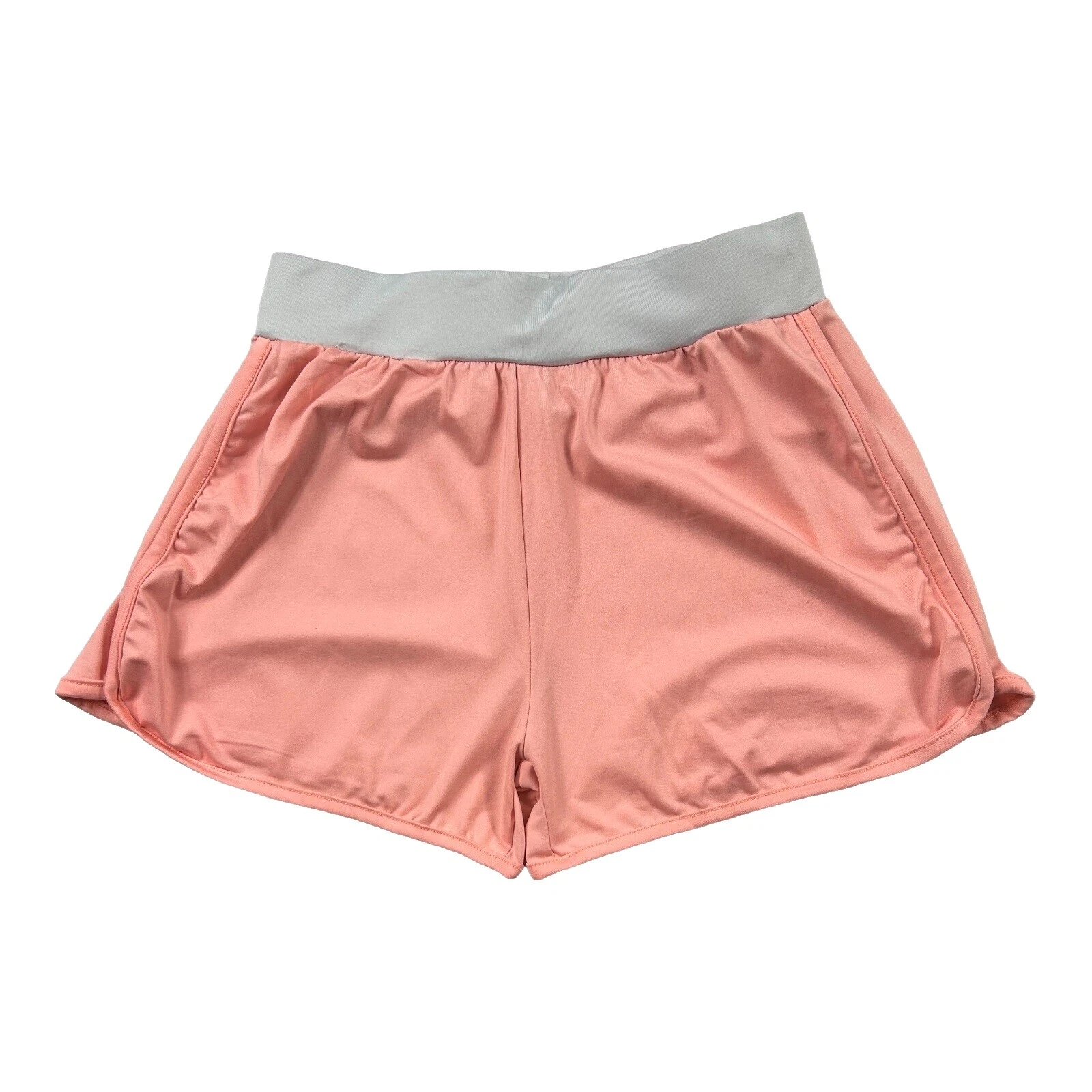 Aqua White Polyester Shorts for Women
