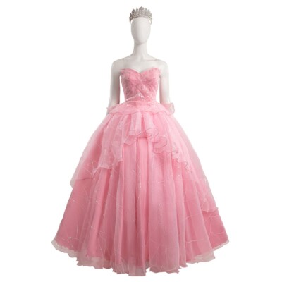 2025 Women Cosplay Costume Halloween Pink Dress Christmas Outfit | eBay