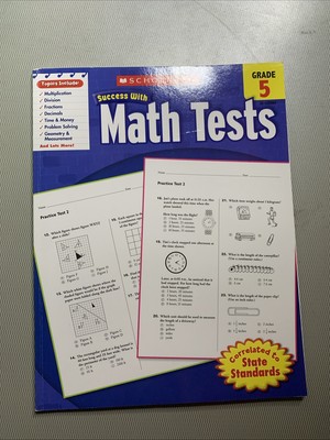 Scholastic Success with Math Tests Grade 5 by Inc. Staff Scholastic (2010, Trade