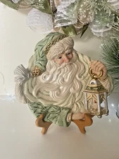 Fitz and Floyd Gregorian Santa Canape Plate Holiday Christmas Candy Tray Dish
