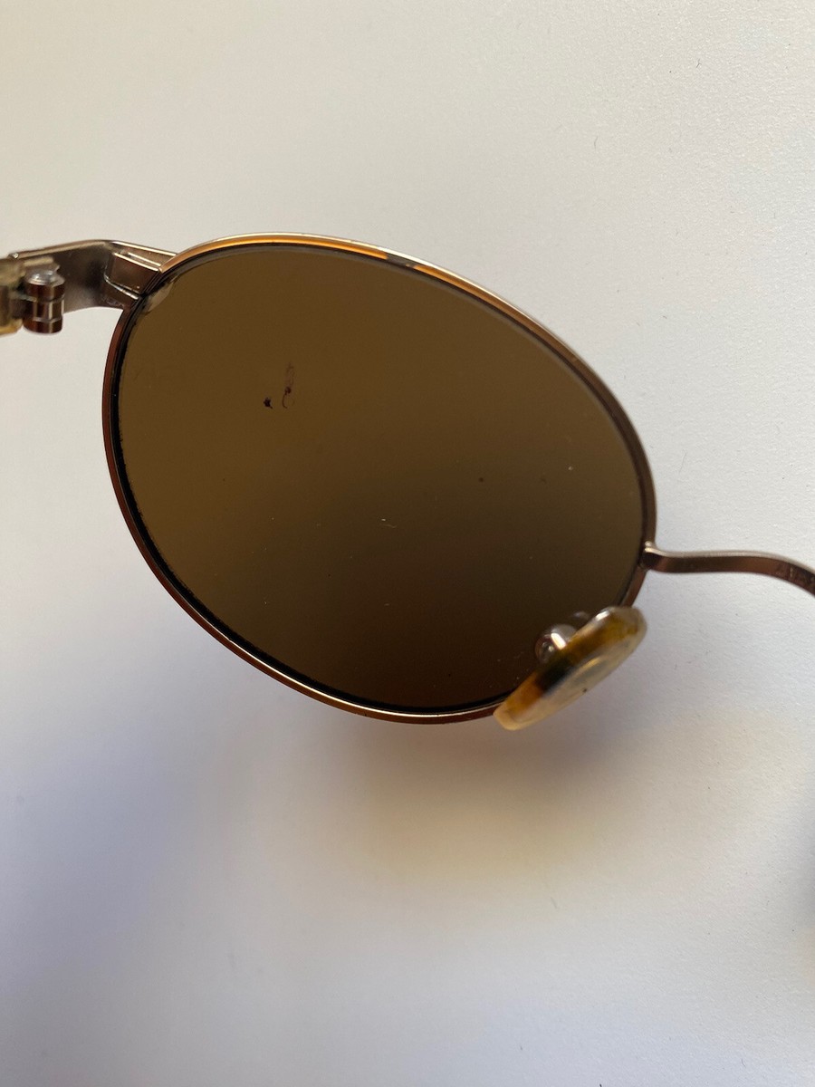 Vintage Giorgio Armani GA 633 Oval Sunglasses C. 816 Gold | eBay