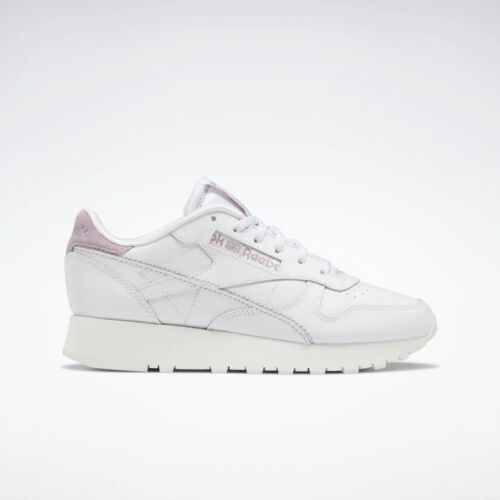 Reebok Classic Leather White/Chalk/Lilac Shoes For Women GZ7213 - Picture 1 of 3