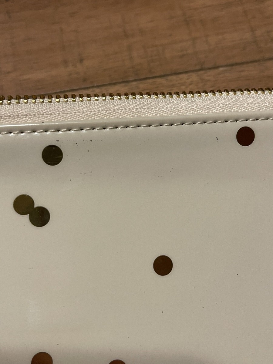 Kate Spade New York Cream with Gold Confetti Pencil Pouch  display picture 1
