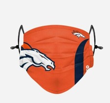 New 2 FOCO Denver Broncos Adult Face Cover Mask NFL Adjustable Polyester