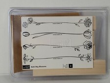 Stampin' Up Both Way Blossoms Set of 4 Mounted Stamps Long Flowers