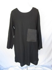 Comme des Garcons Shirt Oversized black tunic pocket M CDG Japan