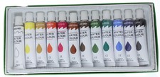 Artist Color Pallet Watercolor Paint Set of 12 Tubes .4 FL Oz Tubes