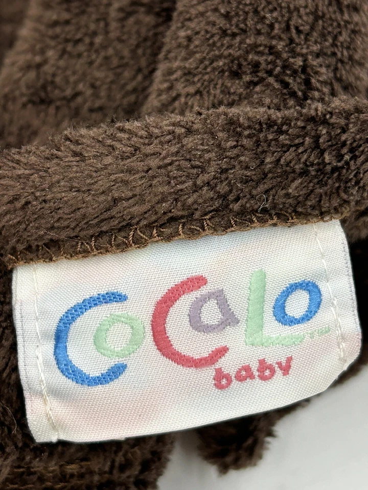 "Manta de seguridad CoCaLo bebé mono marrón suave polar Lovey Nunu Minky 12"" x 12""" Foto 4 de 4
