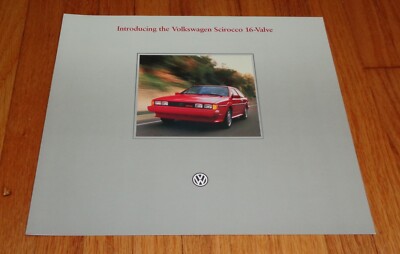 Original 1986 Volkswagen VW Scirocco 16-Valve Sales Brochure