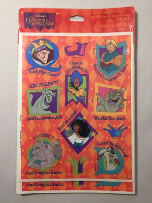 Vintage Hallmark Disney s The Hunchback Of Notre Dame 8 Sheets NIP Made In USA
