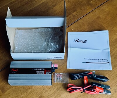 New Rosewill Power Inverter RCP-511F DC-AC P400-Watt DC12V to AC110V