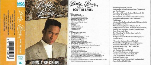 Bobby Brown Don't Be Cruel CASSETTE ALBUM Hip Hop RnB/Swing, New Jack Swing - Picture 11 of 12