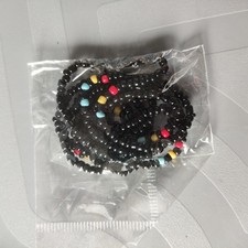 long elasticated seed bead necklace approx 30 inches 