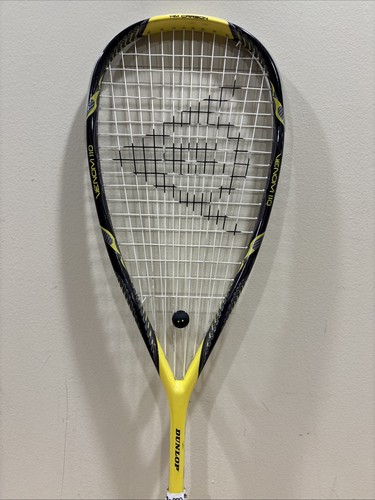 Dunlop Venom 110 Yellow squash racket With Black Silver Orange Carry Case - Picture 4 of 12