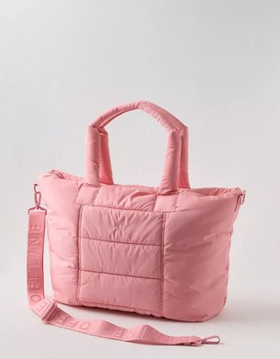 OFFLINE By Aerie Puff Love Tote Bag 20X15 bonus   Mini Clip Bag