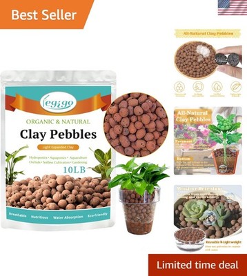 10 LB Organic Leca Clay Pebbles for Plants, 4mm-16mm 100% Natural Leca Balls ...