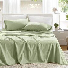 Comfort Spaces 100 Cotton Sheets Twin XL, Breathable Soft Cotton Sheets, Nat...