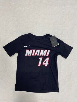 T-Shirt Nike NBA Miami Warm Tyler Herro #14 Dri-Fit Kind S (8 Jahre) Schwarz