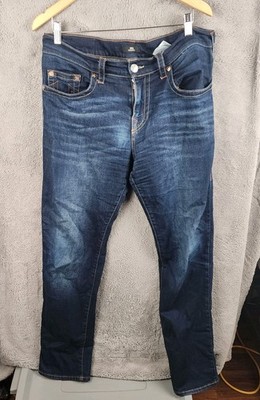 True Religion World Tour Geno Relaxed Slim Jeans Men's 32 Denim Pockets - 33X30