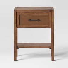 Warwick End Table with Drawer Brown - Threshold