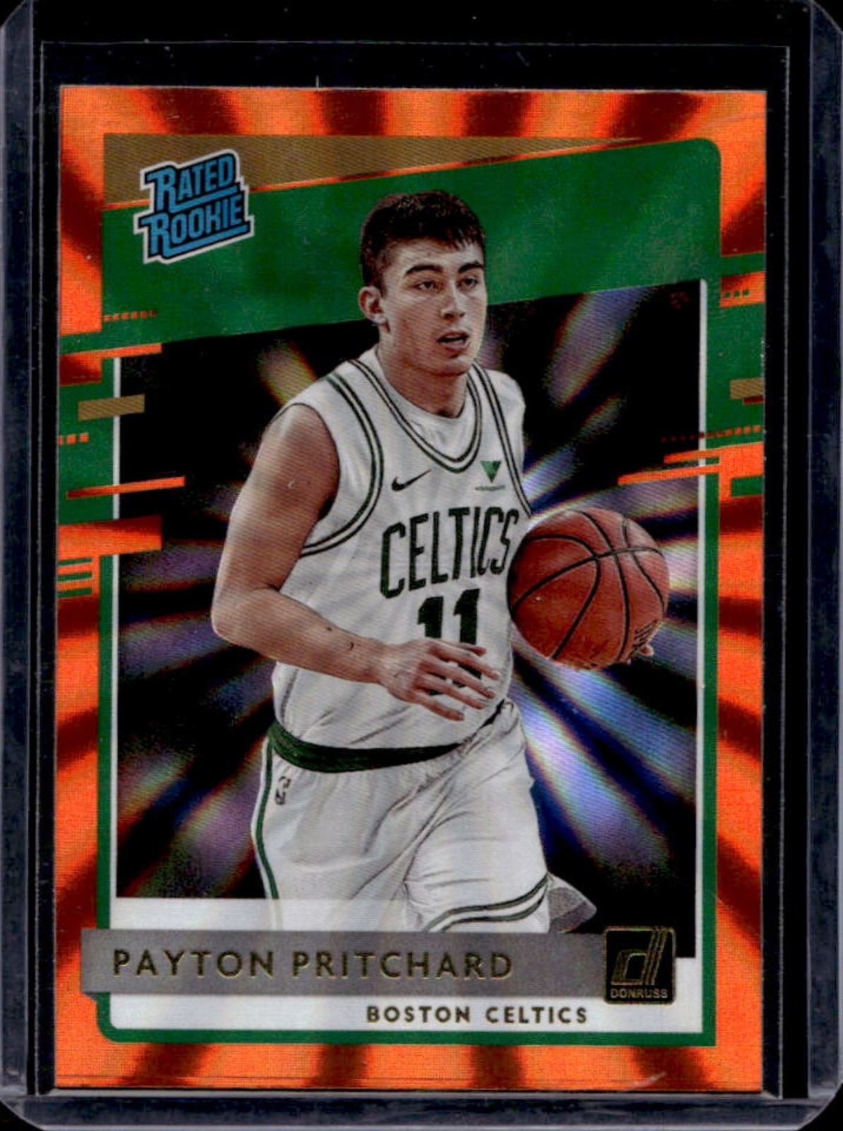 2020-21 Donruss Payton Pritchard Holo Orange Laser Rookie RC #238 Celtics