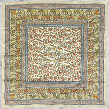 HERMES Carre 90 CHASSE EN INDE Silk Scarf Ivory W 90cm Japan Used 