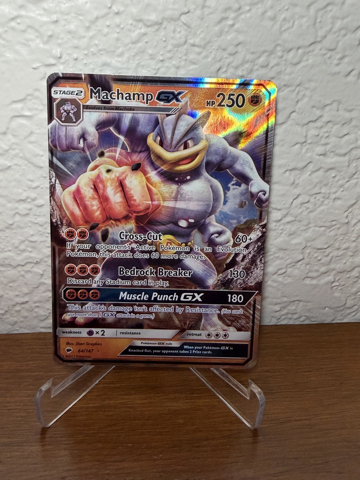 Machamp GX 64/147 Sm-Burning Shadows Holo
