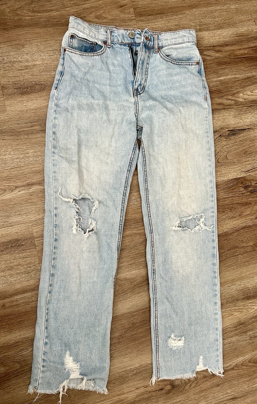 BDG Urban Outfitters Women's Jeans Distressed Denim High Rise Raw Hem Size 26
