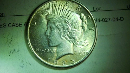 1925  Peace Dollar - BU Condition - 90% Silver  - Original Surfaces Bag Marks