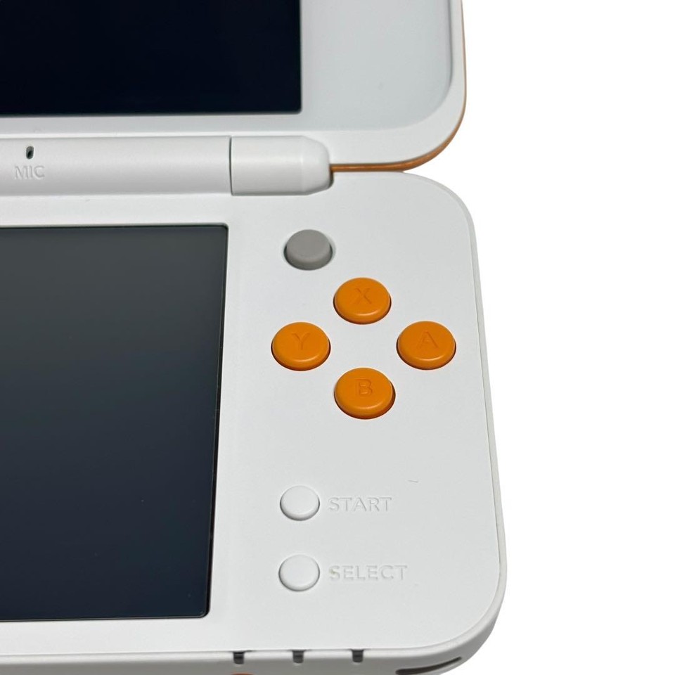 New Nintendo 2DS XL White x Orange Console Tested w/ Film Memory Stylus ...
