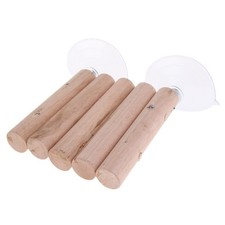 Reptile Turtle Wooden Pier, Tortise Basking  Climbing Platform Dock with 2