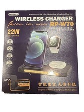 Wireless Charging Station 3-in-1/Fast Charger/Foldable 22W with Night mode light