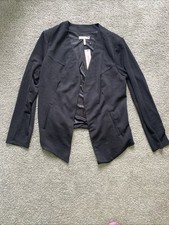 NWT BCBG Generation Open Front Long Sleeve Blazer Large Black Jacket