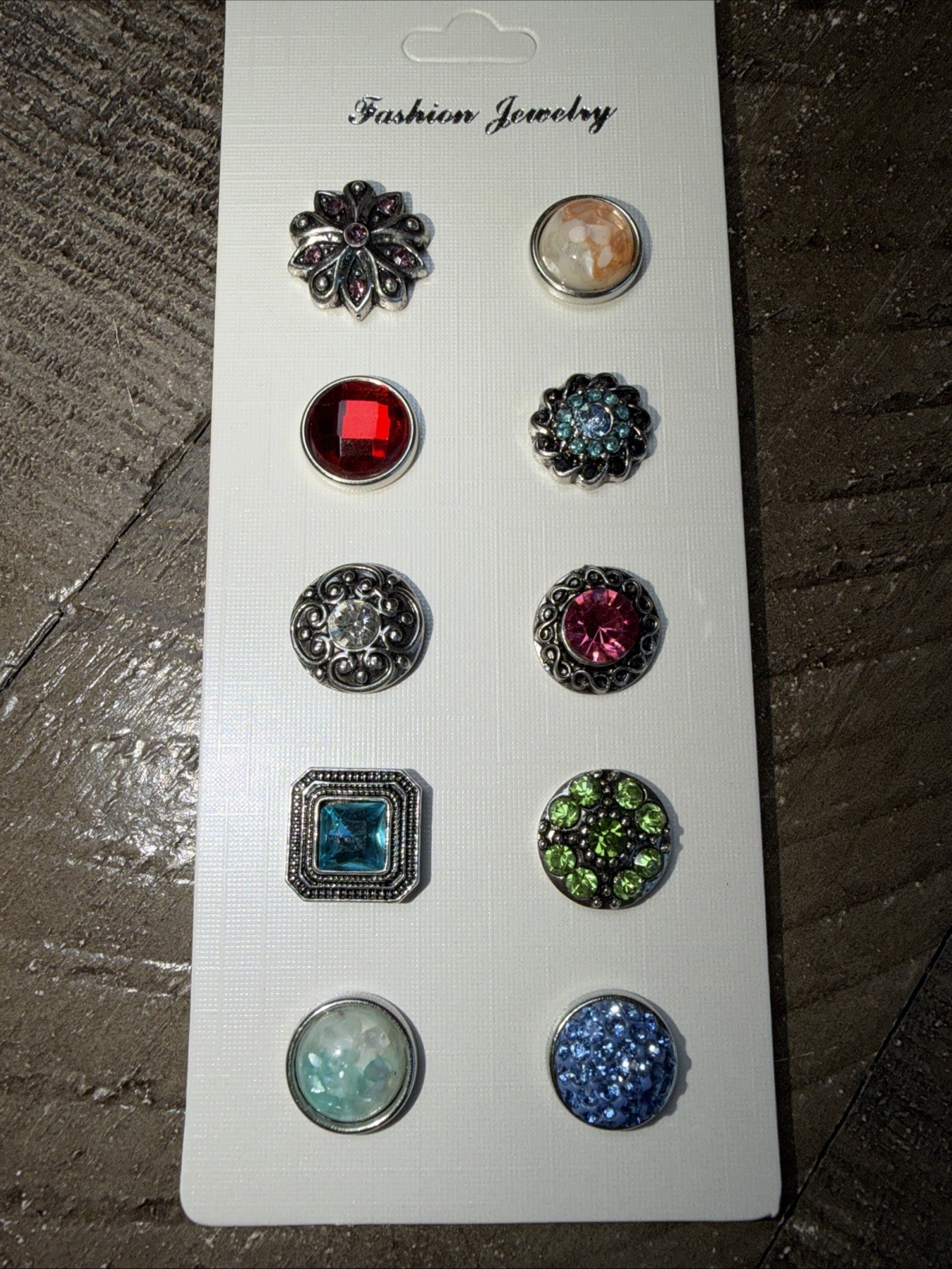 Set Of Petite Earrings 10 Snaps 12mm Gingersnaps Charm Ginger Snap Button Lot