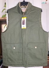 WP Weatherproof Vest Men's Sherpa Collar Full-Zip Workwear Olive green Med
