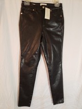Women's Universal Threads Black Faux Leather High Rise Skinny Jeans Size 6R 876