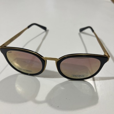 Modo Women's Polarized Black Cat-Eye Sunglasses Mod 453BLKGD 50-21-140 Japan