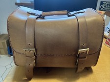 Orginal Vespa Ledertasche Koffer für Gepäckträger. Top Zustand Hellbraun