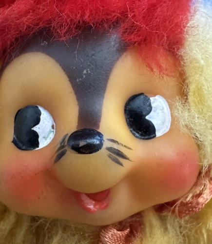 Vtg RUBBER FACE CHIPMUNK Plush Stuffed Animal JAPAN - Cute 1950s - Picture 10 of 15