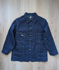 VTG 80's Unworn OshKosh Bgosh Union Made Sanforized Denim Chore Jacket Size 44R