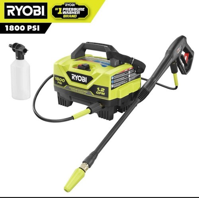 #ad RYOBI 1800 PSI 1.2 GPM Cold Water Electric Pressure Washer $59.99