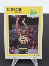 1989-90 Fleer Basketball # 147 Alton Lister Seattle Supersonics