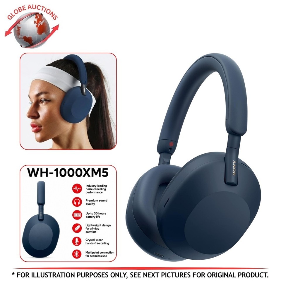Sony WH-1000XM5 Wireless Noise Canceling Headphones - Blue