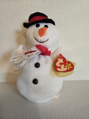 1996 Snowball Snowman Christmas Ty Beanie Baby Style 4201 