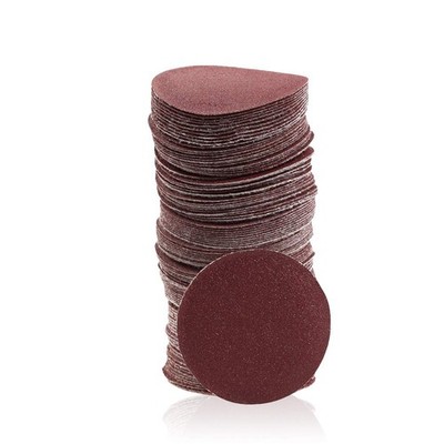 100 Pcs 2 Inch Hook and Loop Sanding Discs Orbital Sander Pads for Woodworking