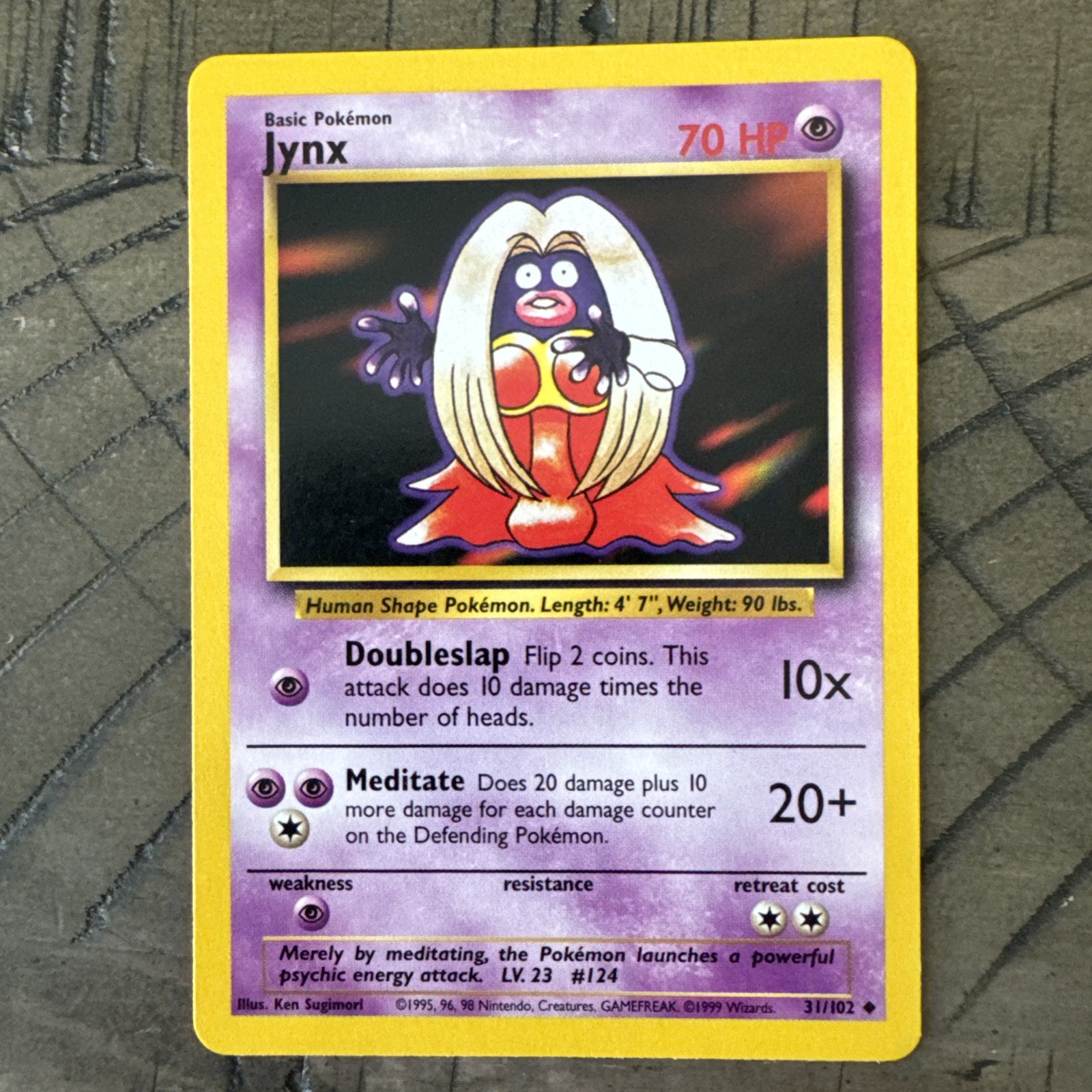 Pokemon Card Jynx 1999 Base Set 31/104 Uncommon