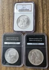 1881-S 1921-D 1885-O Morgan Silver Dollars NGC MS 63 $1 Silver Coins Lot Of 3