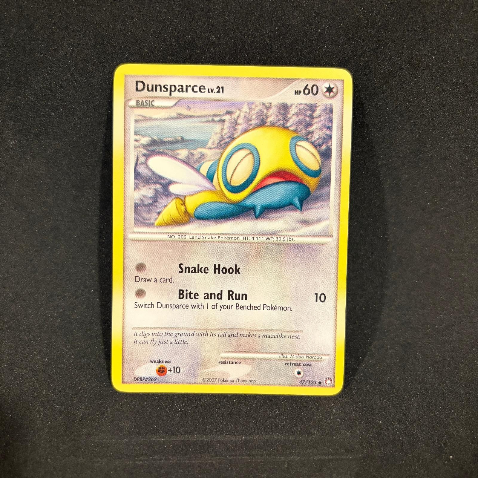 Dunsparce 47/123 Uncommon Mysterious Treasures Pokemon Damaged